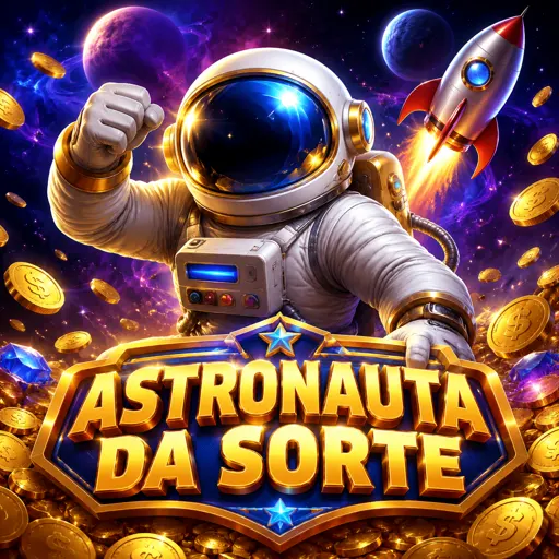 Astronauta do Spaceman flutuando com o multiplicador da rodada