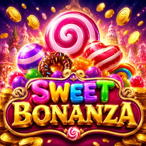 Sweet Bonanza com doces e símbolos scatter