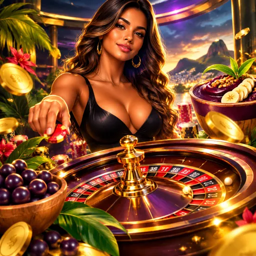 Mesa de roleta brasileira com crupiê ao vivo